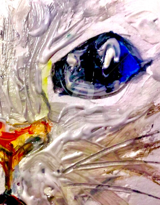 Painting titled "Borgatto No 7" by Nicole Cecil B, Original Artwork, Acrylic