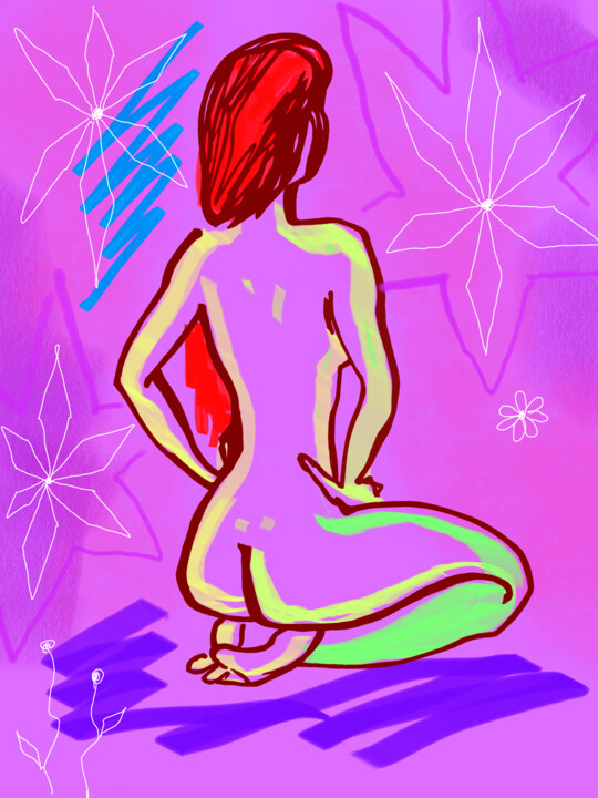 Digital Arts titled "nude_d00016" by Margarita Felis, Original Artwork, 2D Digital Work