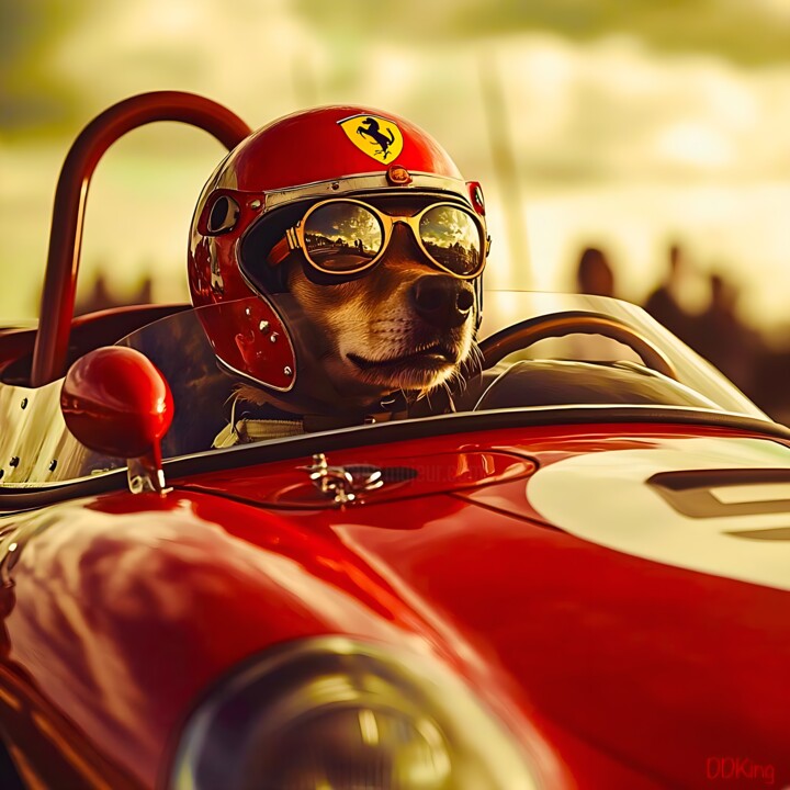 Ferrari Dogs I 数字艺术, 31.5x31.5 in