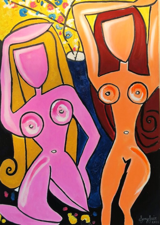 Ana et Maria 绘画, 27.6x19.7 in