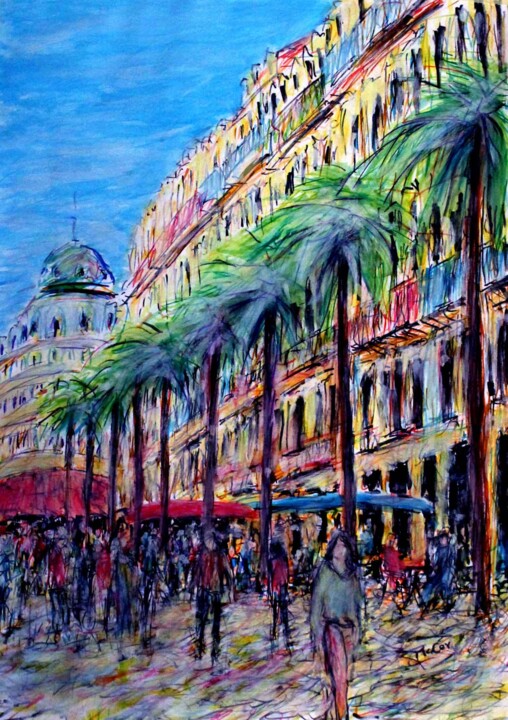In the City Tekening, 20,5x14,2 in