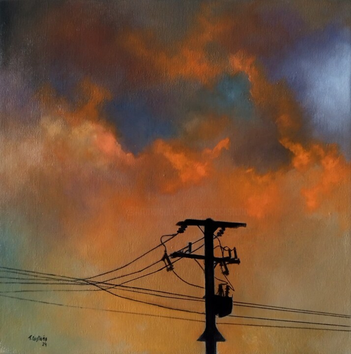 Tensión en el cielo Pittura, 15,8x15,8 in