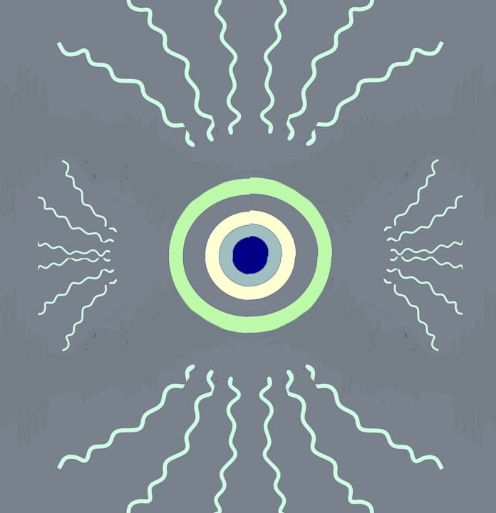 Lines and Circles 2a3d 数字艺术, 60x58 in