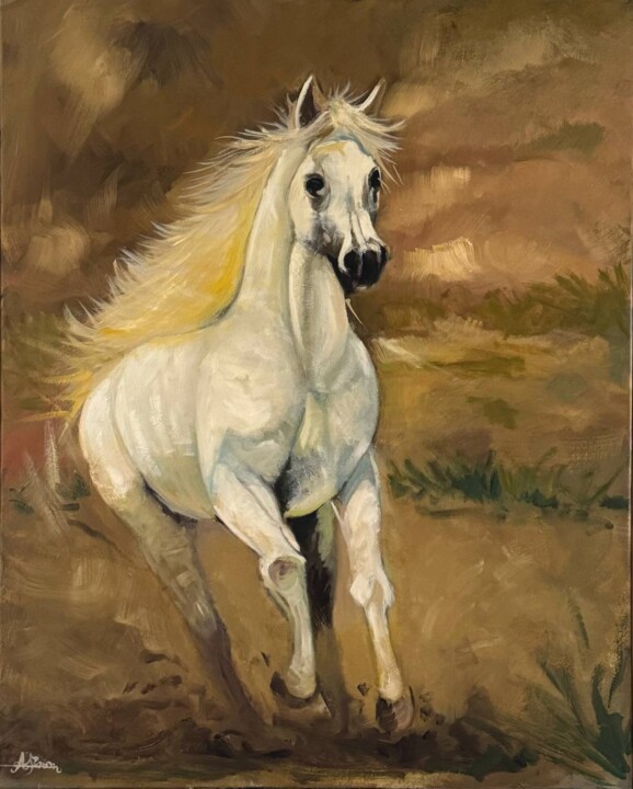 Arabian horse #1 图画, 47.2x31.5 in