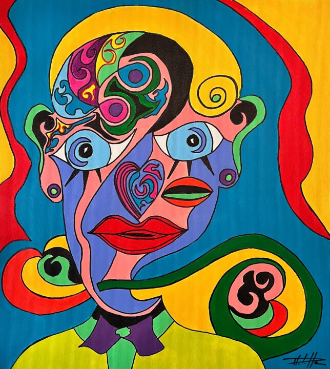 L’amoureux 绘画, 19.7x17.7 in