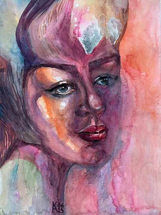 The Lady Jewel 绘画, 12x9 in