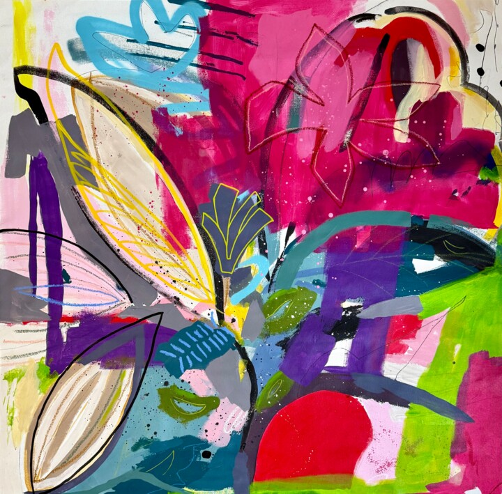 "The magic of sleep" 绘画, 39.4x39.4 in