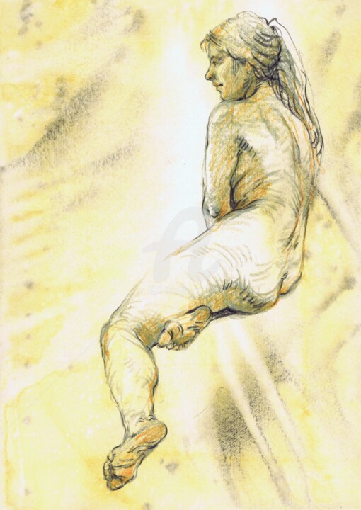 Nude art «Eternal Femininity» 图画, 16.1x11.4 in