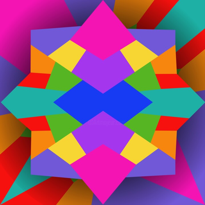 Bright geometric shapes 数字艺术