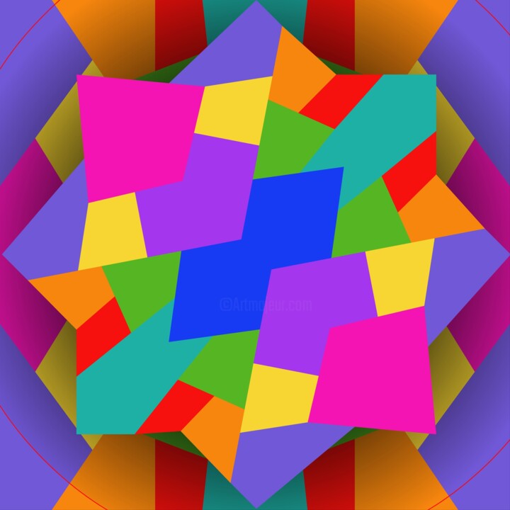 Digital Arts titled "Bright, overlapping…" by Shamim Shaikh, Original Artwork, 2D Digital Work