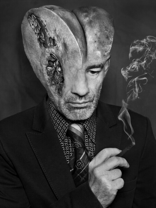 Fotografie getiteld "Halloween" door Hervé Gergaud, Origineel Kunstwerk, Gemanipuleerde fotografie