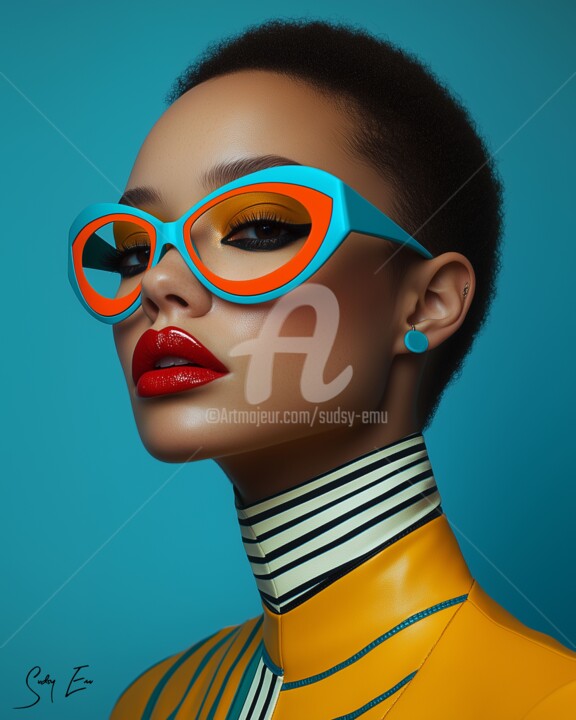 L'Allure Visionnaire de la Femme Audacieuse 数字艺术