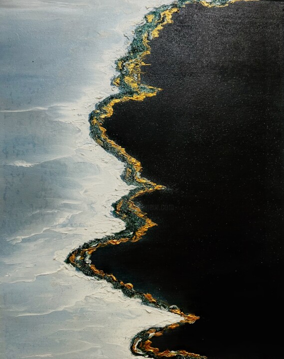 Black Beach Pittura, 19,7x15,8 in