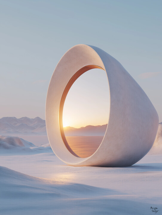 Цифровое искусство под названием "Door to infinity #1" - Morgane Soulier, Подлинное произведение искусства, Изображение, сге…
