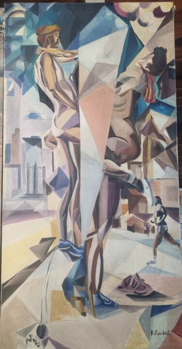 Urban love 绘画, 39.4x19.7 in