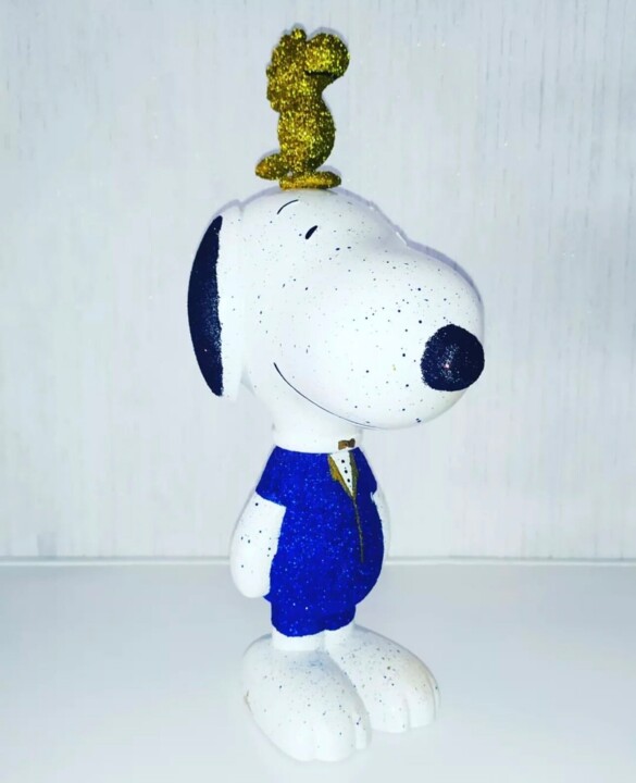 Snoopy and Woodstock Scultura, 11,8x3,2 in