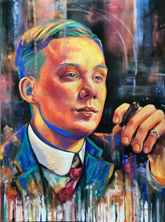 Peaky Blinders: John Shelby 绘画, 31.5x23.6 in