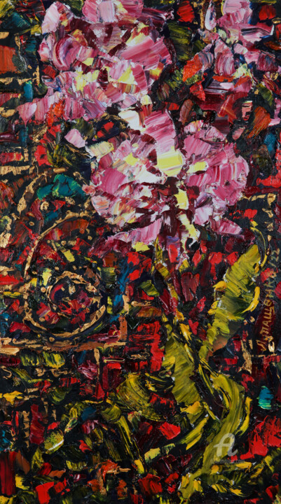 Night orchid 绘画, 27.6x15.8 in