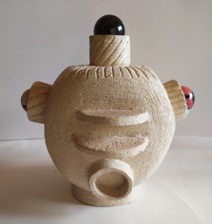 Sculpture intitulée "Ojet insolite" par Dominique Jolivet, Œuvre d'art originale, Céramique