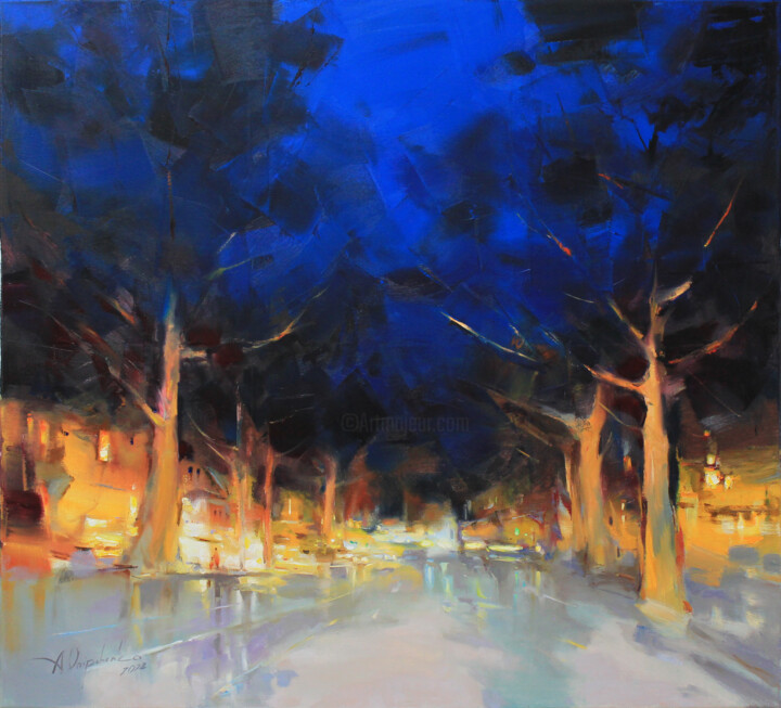 Evening mood 绘画, 43.3x47.2 in