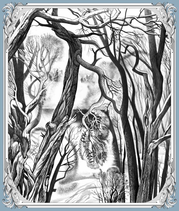 Der Wald nach dem Winterschlaf Digitale Kunst