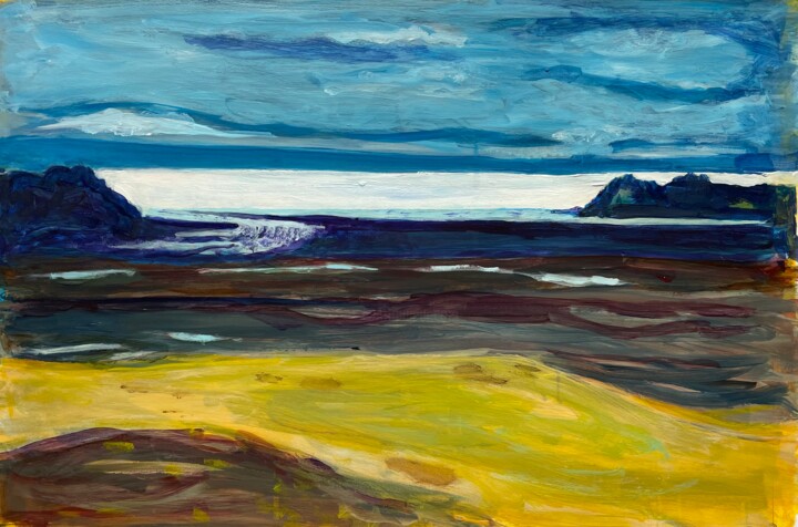 Iceland glacier 绘画, 16.5x23.6 in