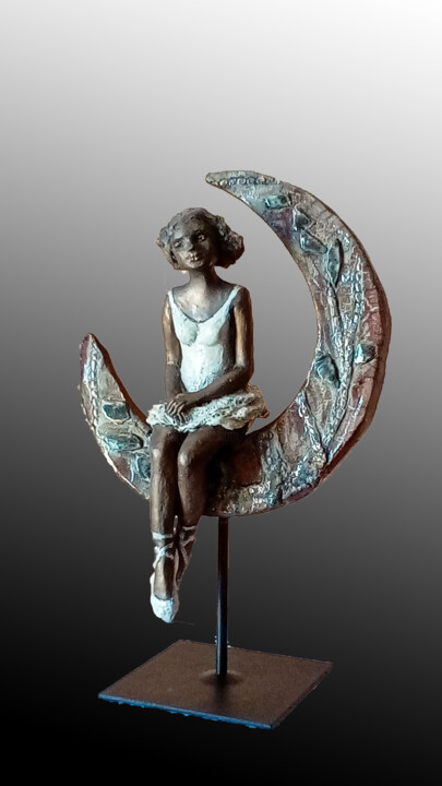 SUR UN CROISSANT DE LUNE 雕塑, 14.6x8.3 in