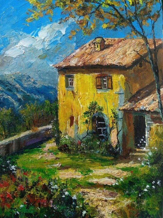Summer Cottage in the mountains Tablo, 15,8x11,8 in