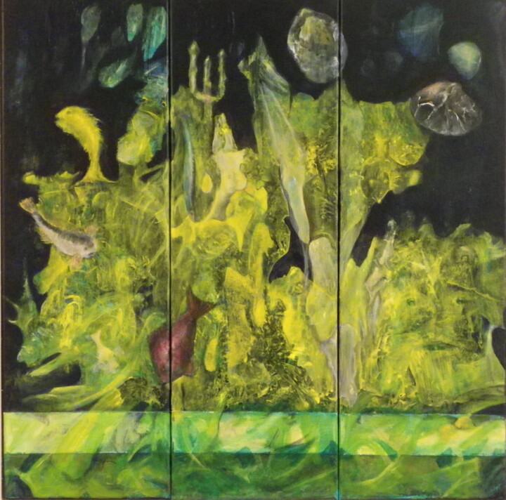 Poséidon,le retour 绘画, 23.6x23.6 in