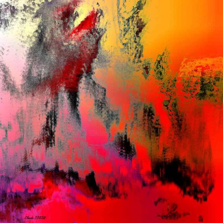 Digital Arts titled "Satellisons nos déc…" by Claude Cossu, Original Artwork, Digital Painting