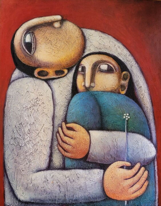 Guardian of Love Painting, 19.7x15.8 in