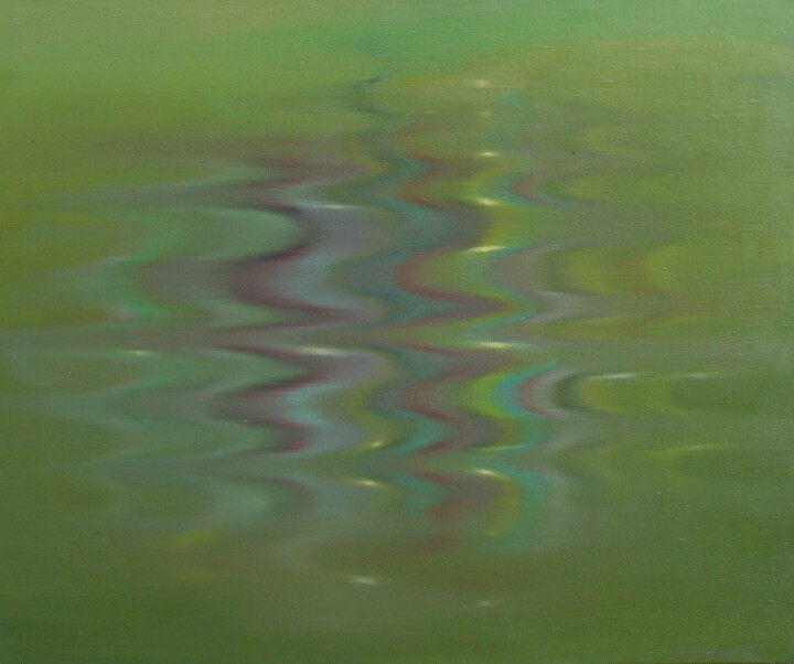Painting titled "Miroitement" by Xavier Froissart, Original Artwork, Oil