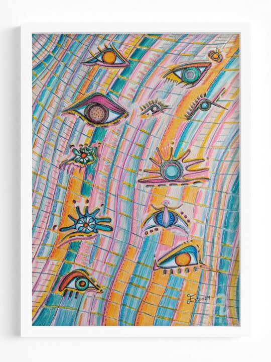 The Eyes 绘画, 11.7x8.3 in