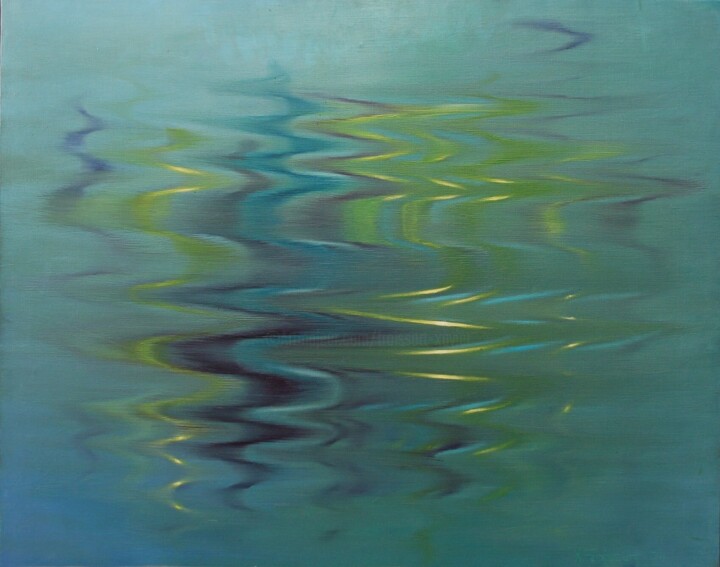 Painting titled "Reflet" by Xavier Froissart, Original Artwork, Oil