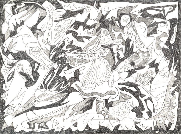 图画,  9.5x12.6 in 