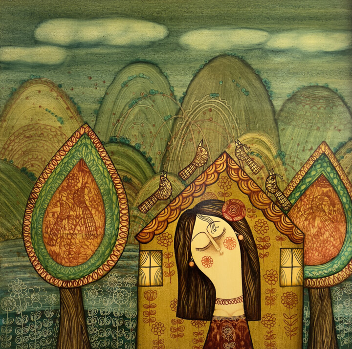 Fairy tale Serenity 绘画, 23.6x23.6 in