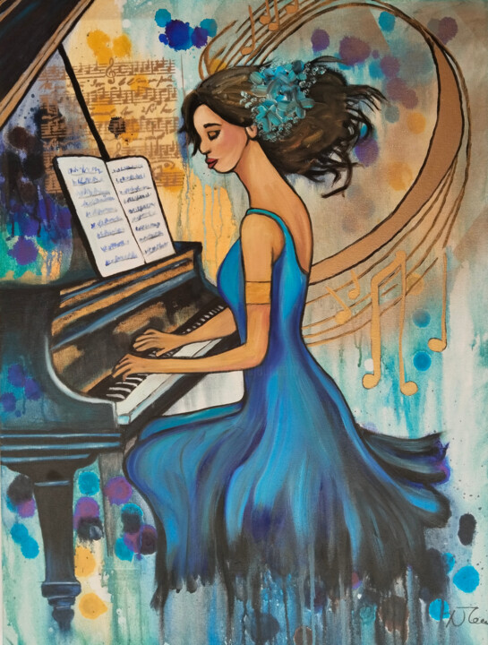 the pianist Pittura, 31,5x23,6 in