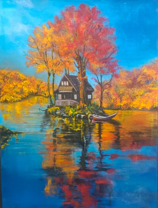 autumn landscape 图画, 15.8x11.8 in