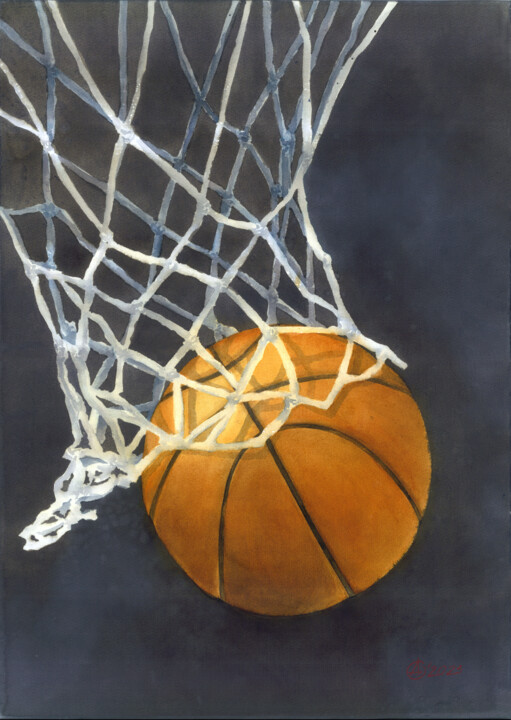 Basketball 绘画, 23.6x15.8 in