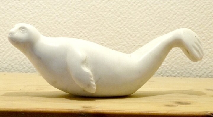 Marbre de Carrare - Phoque 雕塑, 4.3x9.5 in