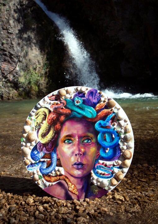 Medusa 绘画, 19.7x19.7 in