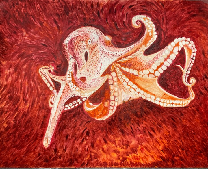Octopus 绘画, 25.6x19.7 in