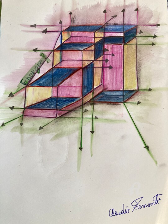Energie Tekening, 11,8x15,8 in