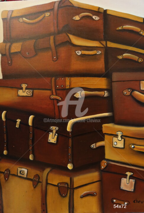 vieilles valises 19 绘画, 28.4x22.4 in