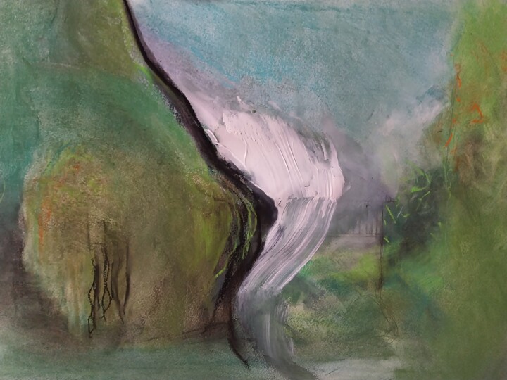 Ζωγραφική με τίτλο "le bois de vincenne…" από Grégory Geng, Αυθεντικά έργα τέχνης, Ακρυλικό Τοποθετήθηκε στο Ξύλινο πάνελ