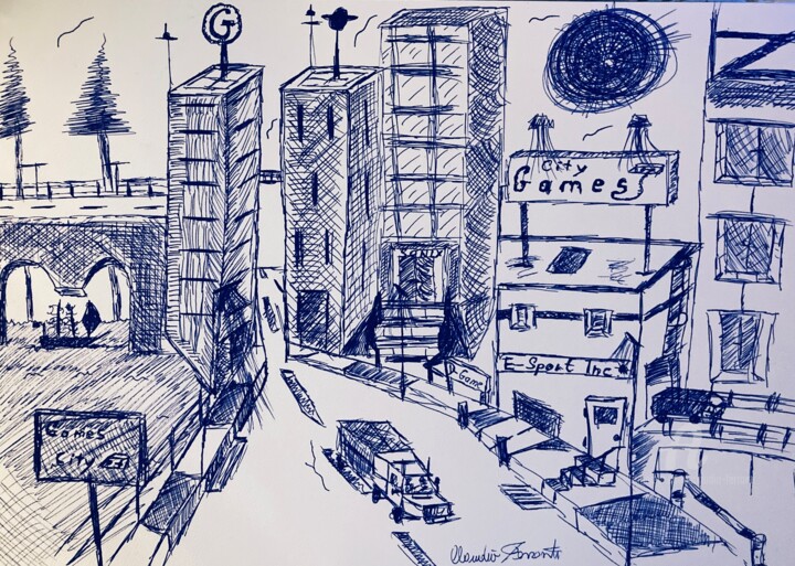 Games City 图画, 22.4x15.8 in