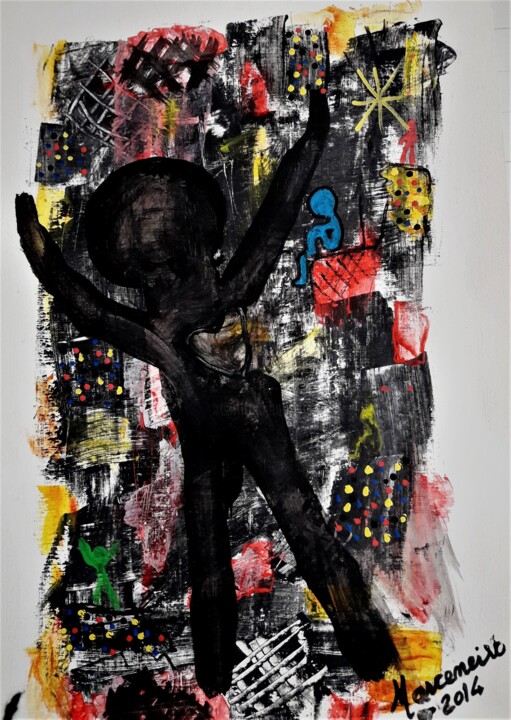 Pintura intitulada "A cada um a sua qui…" por Alfredo Marceneiro, Obras de arte originais, Acrílico