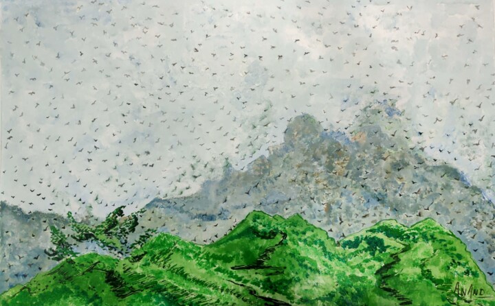 MIGRATION 绘画, 25x40 in
