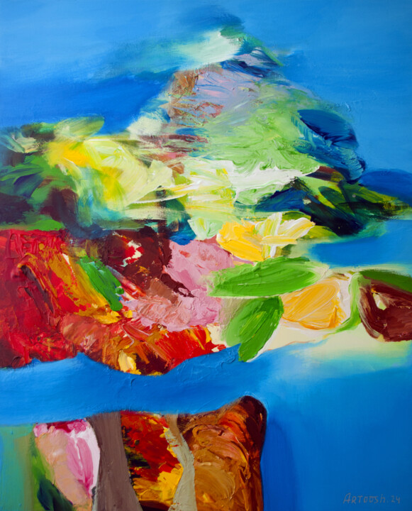 Abstrait-58-24 绘画, 39.4x31.9 in