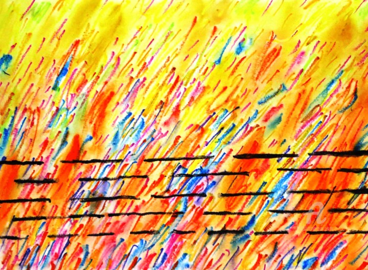 Осенний этюд 绘画, 14.2x19.3 in